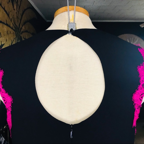 π Host Pick π NWOT Trina Turk Whim AppliqueΜ Lace Trim Crepe Dress - Picture 8 of 14